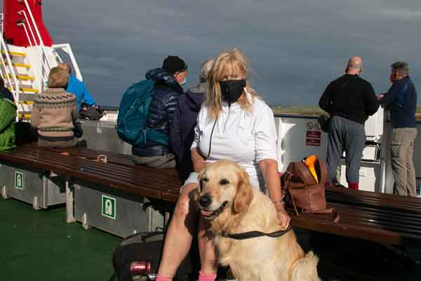 Brackenstraveltails on the boat to Hoy from Kirkwall in the Orkney Isles, Scotland