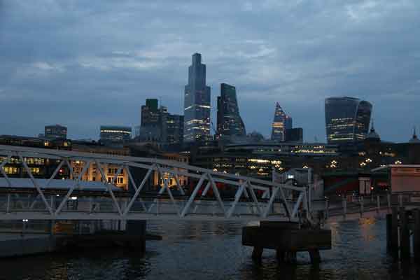 London night scene across The Thames