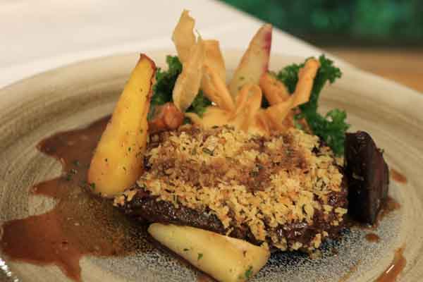 Scrumptious Braised shin of beef in local ale at Stonefield Castle Hotel.